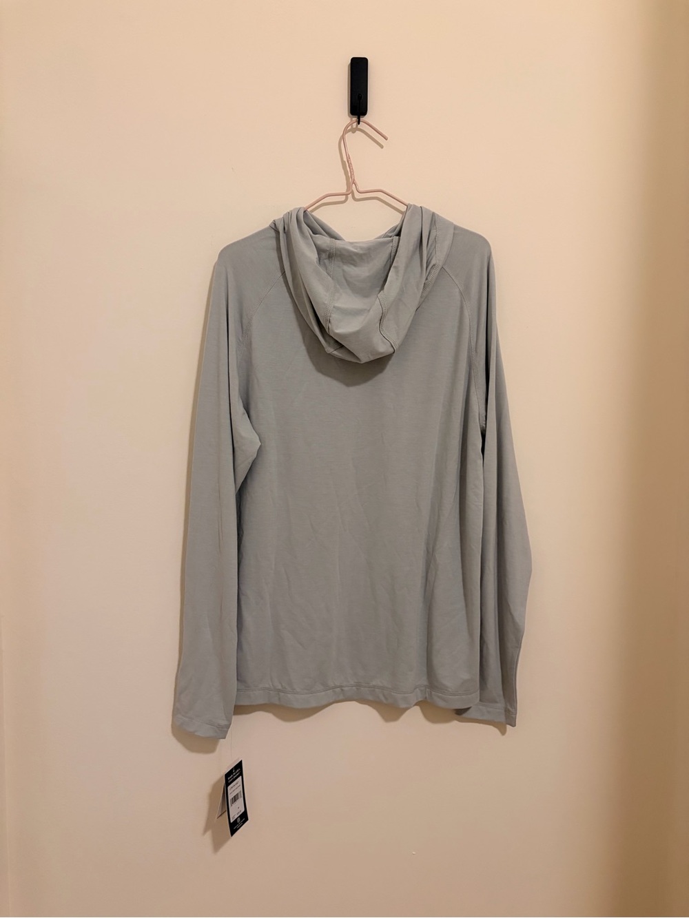 Lands' End UPF 50 Sun Hoodie Rash Guard Light Grey - Picture 5 of 6